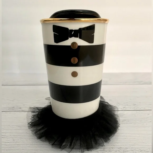 Starbucks | Kitchen | Starbucks Alice Olivia Stacey Bendet Bowtie Tuxedo  Tutu Tumbler Mug Cup 2 Oz | Poshmark